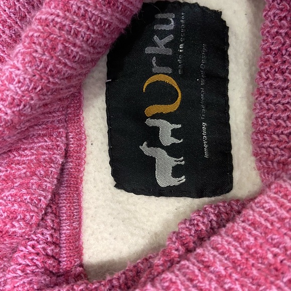 Cozy Pink Knit Kids Sweater with Ladybug Accent - Picture 6 of 6